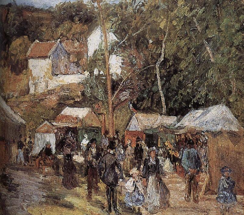 Camille Pissarro Metaponto market near Watts oil painting picture